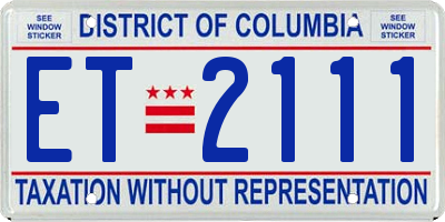 DC license plate ET2111