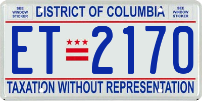 DC license plate ET2170