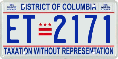 DC license plate ET2171