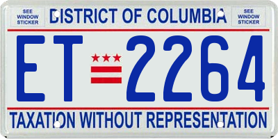 DC license plate ET2264
