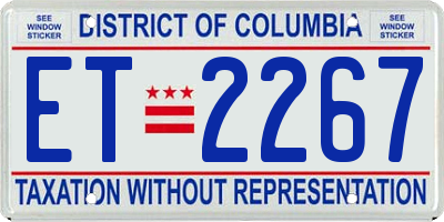 DC license plate ET2267