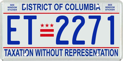 DC license plate ET2271