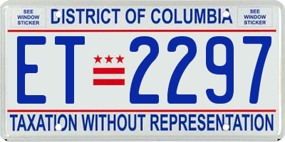 DC license plate ET2297