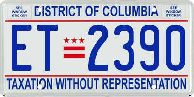 DC license plate ET2390