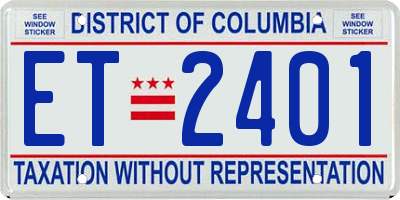 DC license plate ET2401