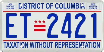 DC license plate ET2421