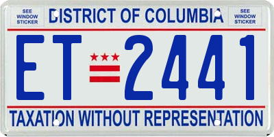 DC license plate ET2441