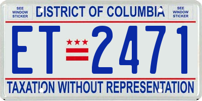 DC license plate ET2471