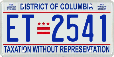 DC license plate ET2541