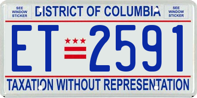 DC license plate ET2591