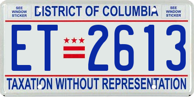 DC license plate ET2613