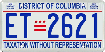 DC license plate ET2621