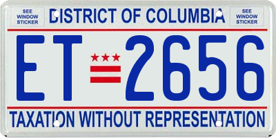 DC license plate ET2656