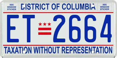 DC license plate ET2664