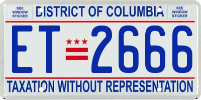 DC license plate ET2666