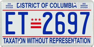 DC license plate ET2697