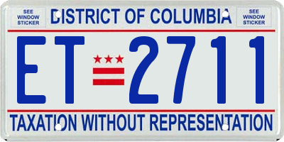 DC license plate ET2711