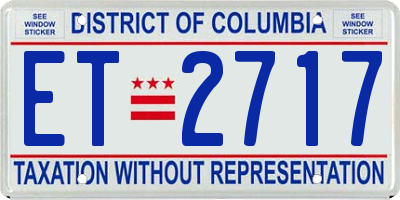 DC license plate ET2717