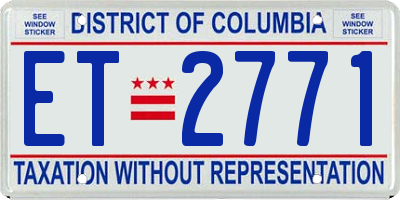 DC license plate ET2771