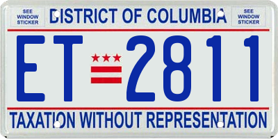 DC license plate ET2811