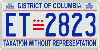 DC license plate ET2823