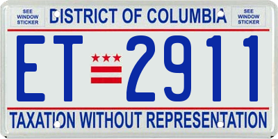 DC license plate ET2911