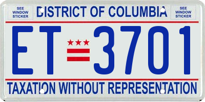 DC license plate ET3701