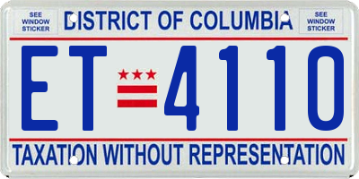 DC license plate ET4110