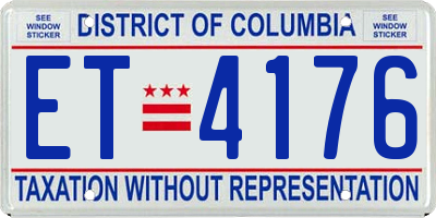 DC license plate ET4176