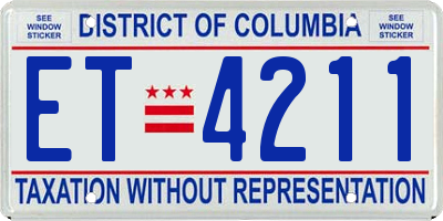 DC license plate ET4211
