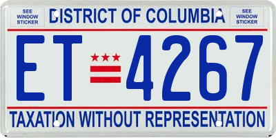 DC license plate ET4267