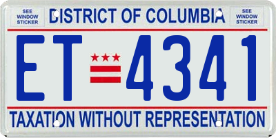 DC license plate ET4341