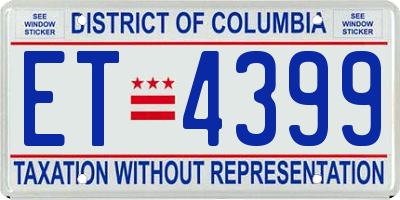 DC license plate ET4399