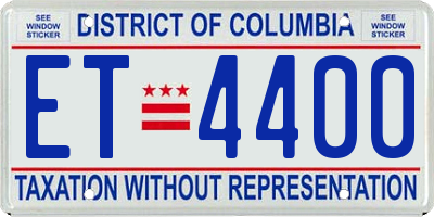 DC license plate ET4400