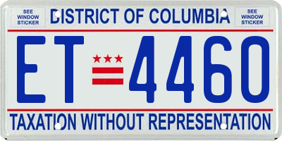 DC license plate ET4460