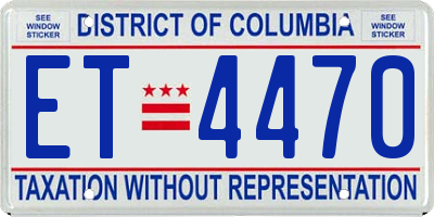 DC license plate ET4470