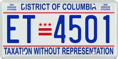 DC license plate ET4501