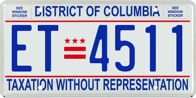 DC license plate ET4511