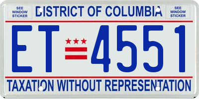DC license plate ET4551