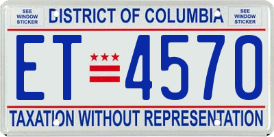 DC license plate ET4570