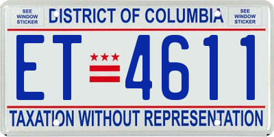 DC license plate ET4611