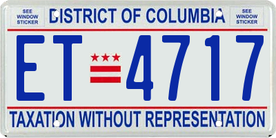 DC license plate ET4717