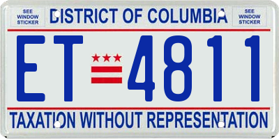 DC license plate ET4811