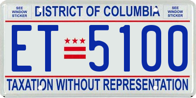DC license plate ET5100