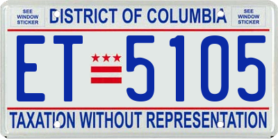 DC license plate ET5105