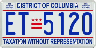DC license plate ET5120