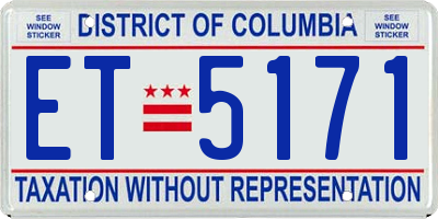 DC license plate ET5171