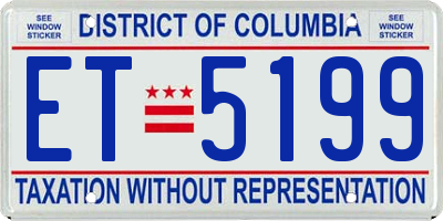 DC license plate ET5199