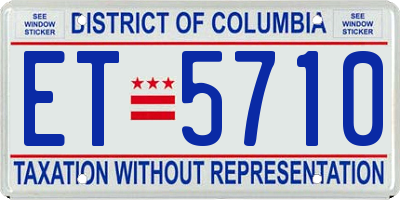DC license plate ET5710