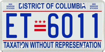 DC license plate ET6011